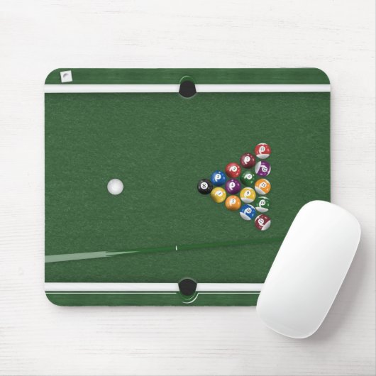 Billardtisch mit Balls Mousepad (Mit Mouse)