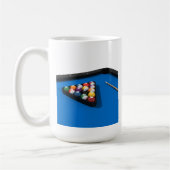 Billardtisch mit Swimmingpools auf Blue Felt: Kaffeetasse (Links)