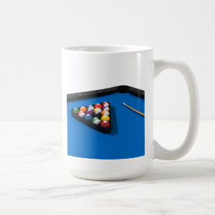 Billardtisch mit Swimmingpools auf Blue Felt: Kaffeetasse