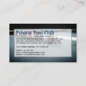 Billardtisch, Pool Club, Pool Player Visitenkarte (Rückseite)