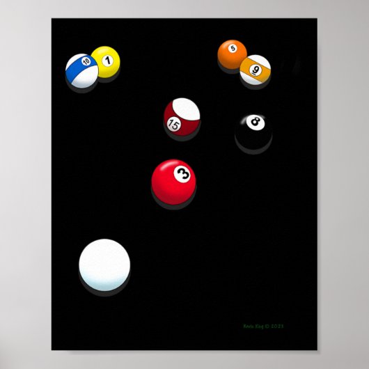 Billardtisch Poster (Vorne)
