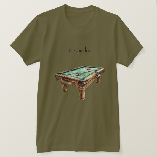 Billardtisch T-Shirt (Design vorne)