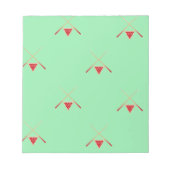 Billardtische auf Grün Notizblock (Vorderseite)