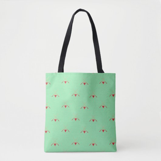 Billardtische auf Grün Tasche (Vorderseite)