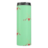 Billardtische auf Grün Thermosbecher (Rückseite)