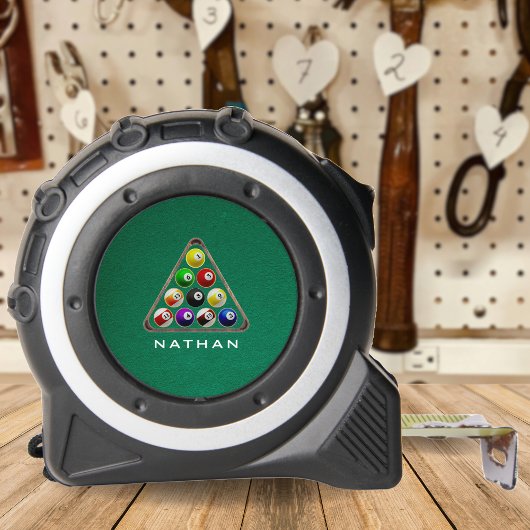 Billardtische grün maßband