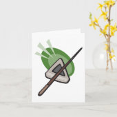 Billardtriangle und Cue-Stick Karte (Gelbe Blume)
