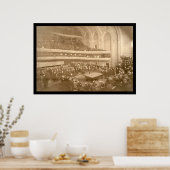 Billardturnier Foto 1908 Poster (Küche)