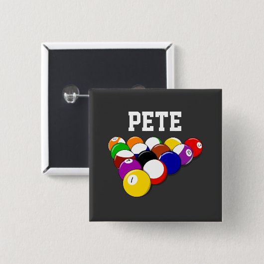 Billardvorlage, beliebtes Design Button (Vorne & Hinten)