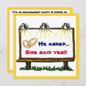 Billboard-Ankündigung Engagement Partei Einladung (Vorne/Hinten)