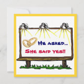 Billboard-Ankündigung Engagement Partei Einladung (Vorderseite)