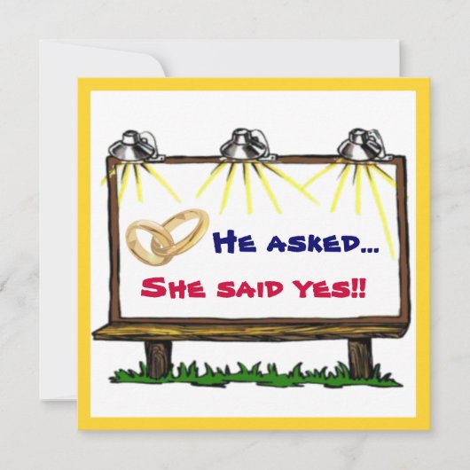 Billboard-Ankündigung Engagement Partei Einladung (Vorderseite)