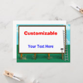 Billboard-Begrüßung - Anpassbar, schwarz Karte (Vorderseite/Rückseite Beispiel)