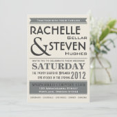 Billboard Hochzeitskollektion Einladung (Stehend Vorderseite)