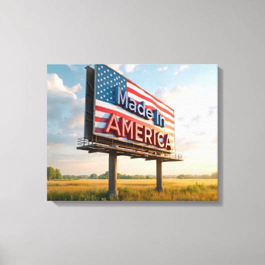 Billboard in Amerika in einem Land Leinwanddruck (Vorderseite)
