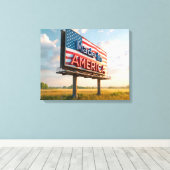 Billboard in Amerika in einem Land Leinwanddruck (Insitu (Holzboden))