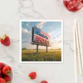 Billboard in Amerika in einem Land Serviette (Beispiel)