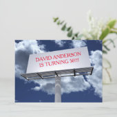 Billboard-Zeichen - Einladung zur Geburtstagsparty (Stehend Vorderseite)