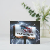 Billboard zur Erinnerung abstimmen mit Blitz Postkarte (Stehend Vorderseite)