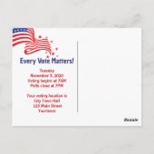 Billboard zur Erinnerung abstimmen mit Blitz Postkarte (Rückseite)