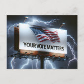 Billboard zur Erinnerung abstimmen mit Blitz Postkarte (Vorderseite)