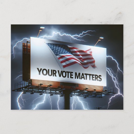 Billboard zur Erinnerung abstimmen mit Blitz Postkarte (Vorderseite)