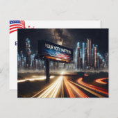 Billboard zur Erinnerung abstimmen mit Blitz Postkarte (Vorne/Hinten)