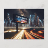 Billboard zur Erinnerung abstimmen mit Blitz Postkarte (Vorderseite)