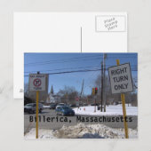 Billerica, Massachusetts Postkarte (Vorne/Hinten)