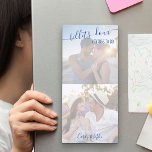 Billets-doux & Dings für individuelles romantische Magnetischer Notizblock<br><div class="desc">Personalisieren Sie Ihre Post-its mit zwei Ihrer Lieblings-Fotos und verließ Liebe-Briefe und Nachrichten für Ihren Partner. Das Design wird mit dem Titel "billets-doux und Dinge zu tun" in eleganter handgeschriebener Schrift und whimsical Typografie geschrieben. Die Fotovorlage ist für Sie Set für Ihre Bilder und Sie können auch Ihre Namen hinzufügen....</div>