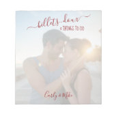 Billets Doux und Dinge zu tun benutzerdefinierten  Notizblock (Vorderseite)