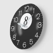 Billiard 8 Ball Große Wanduhr (Winkel)