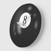 Billiard 8 Ball Große Wanduhr (Winkel)