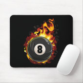 Billiard 8 Ball Player Pool Billiard Snooker Cue Mousepad (Mit Mouse)