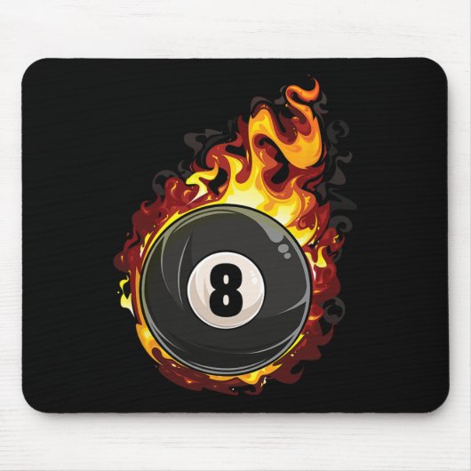 Billiard 8 Ball Player Pool Billiard Snooker Cue Mousepad (Vorne)