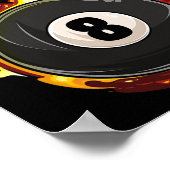 Billiard 8 Ball Player Pool Billiard Snooker Cue Poster (Ecke)