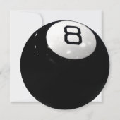 Billiard Aight Ball Birthday Invite Einladung (Rückseite)