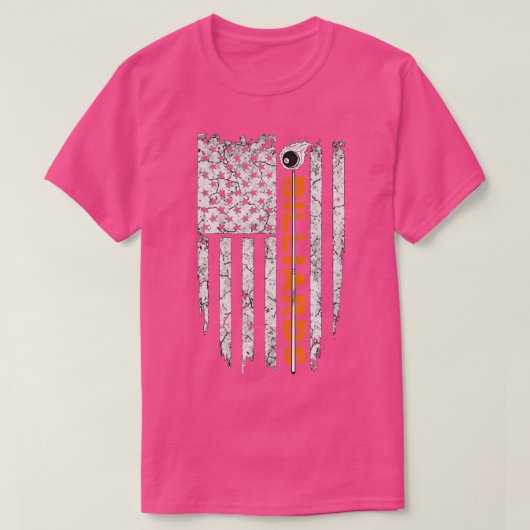 Billiard American Flag Billiard T-Shirt (Design vorne)
