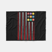 Billiard American Flag Cue Pool Billiard Player G Fleecedecke (Vorderseite (Horizontal))