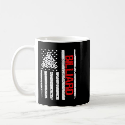Billiard American USA Flag Pool Player Billiard Kaffeetasse (Links)