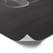 Billiard Ball 1940 Patentart - Tafel Poster (Ecke)