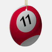 BILLIARD BALL CHRISTMAS ORNAMENT 11 (ELEVEN) (Rechts)