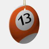 BILLIARD BALL CHRISTMAS ORNAMENT 13 (DRITTZEHN) (Rechts)