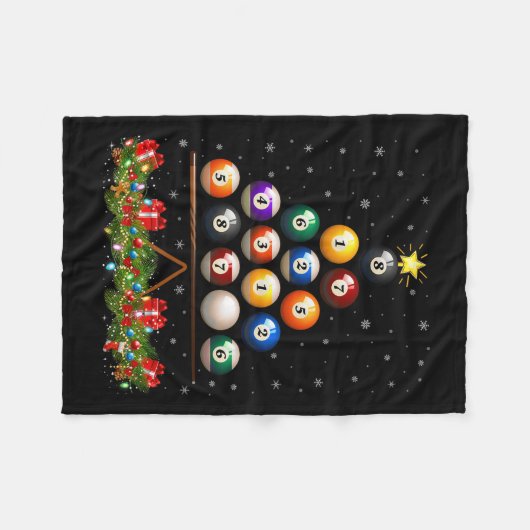 Billiard Ball Christmas Tree Lights Ol Billiards X Fleecedecke (Vorderseite (Horizontal))