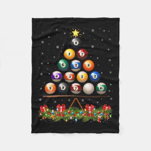 Billiard Ball Christmas Tree Lights Ol Billiards X Fleecedecke (Vorderseite)