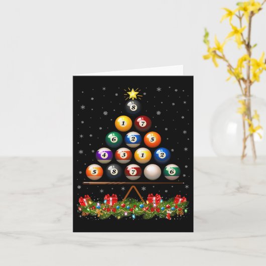 Billiard Ball Christmas Tree Lights Ol Billiards X Karte (Gelbe Blume)