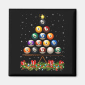 Billiard Ball Christmas Tree Lights Ol Billiards X Magnet (Vorne)