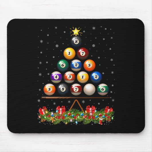 Billiard Ball Christmas Tree Lights Ol Billiards X Mousepad (Vorne)
