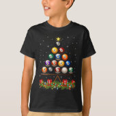 Billiard Ball Christmas Tree Lights Ol Billiards X T-Shirt (Vorderseite)