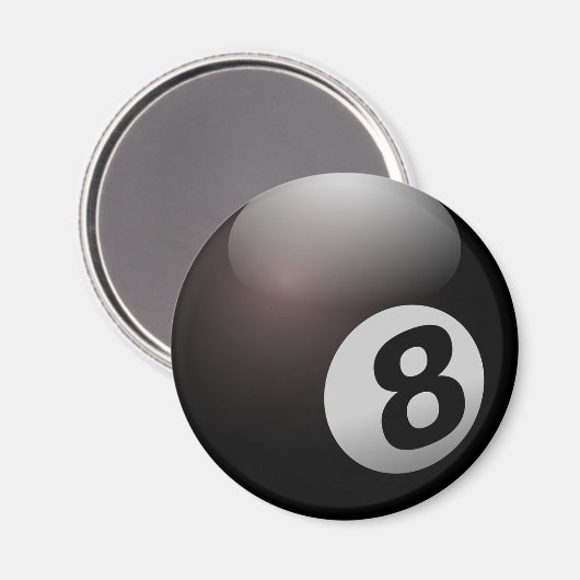 Billiard Ball Magnet (Vorderseite/Rückseite)